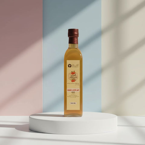 خل تفاح عضوي غير مصفي يحتوي علي بكتيريا الأم